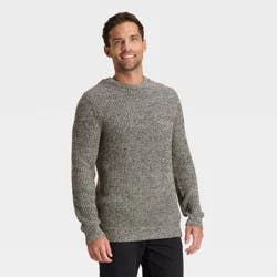 Men's Marled Crewneck Sweater - Goodfellow & Co™ Black XL
