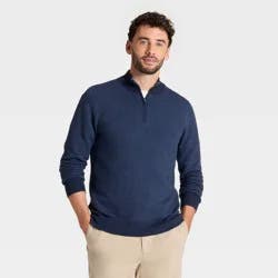 Men's 1/4 Zip Sweater - Goodfellow & Co™ Navy Blue XXL