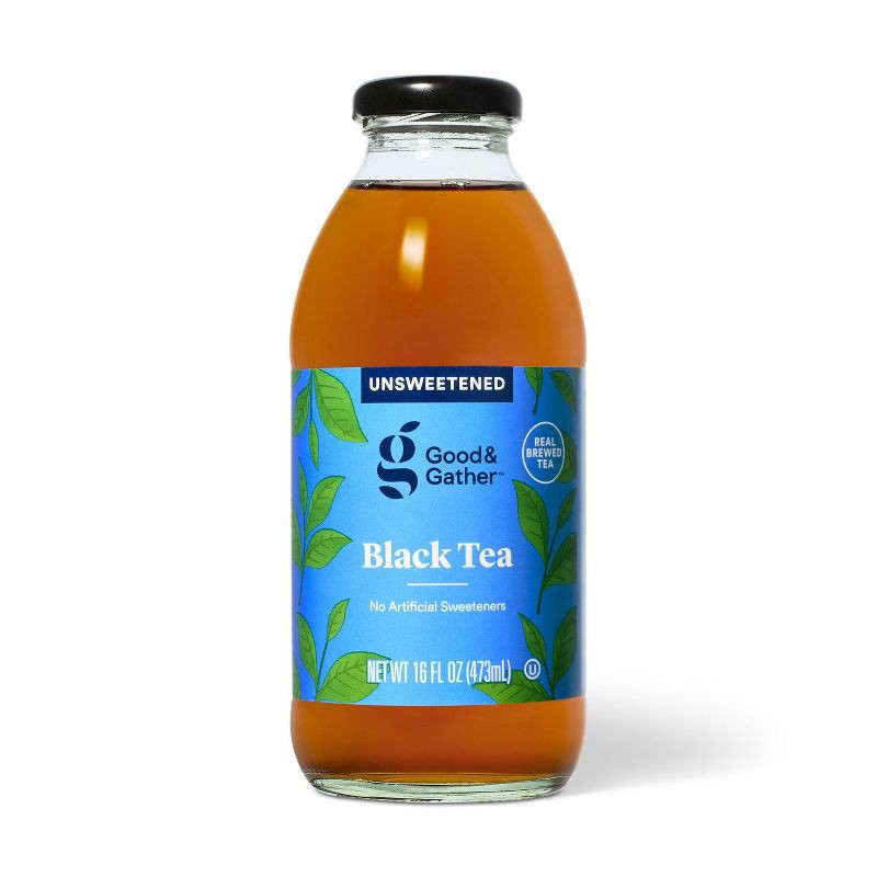 slide 1 of 4, Unsweetened Black Iced Tea - 16oz - Good & Gather™, 16 oz