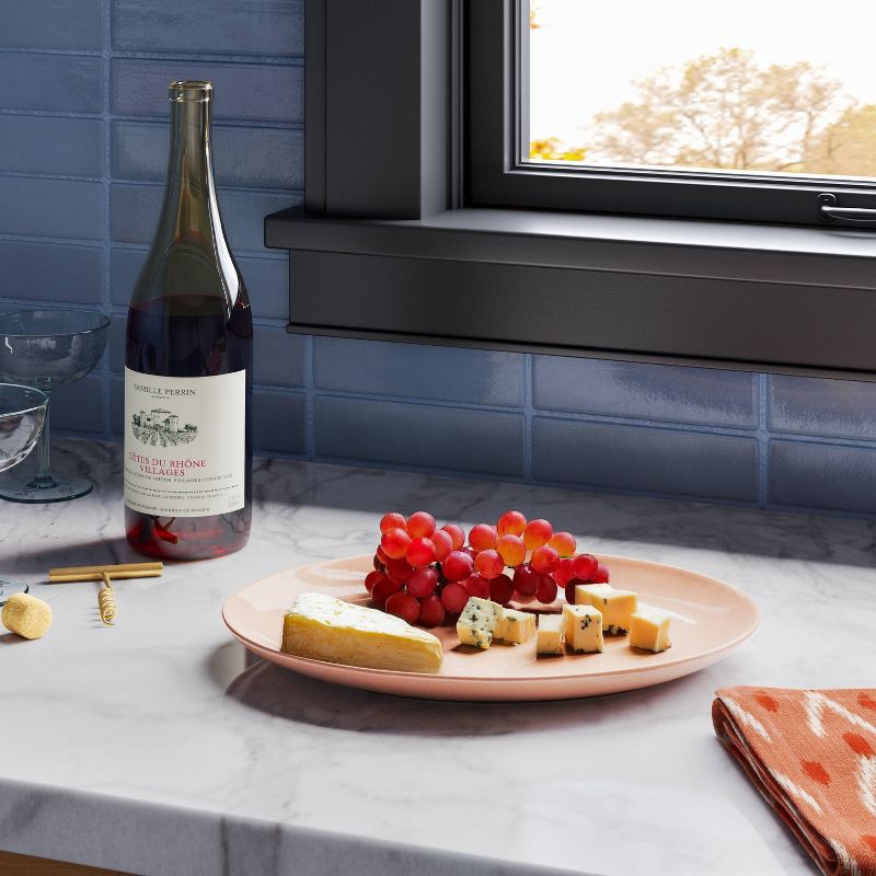 slide 2 of 3, 10" Stoneware New Modern Coupe Oval Serving Platter Rose - Threshold™, 1 ct