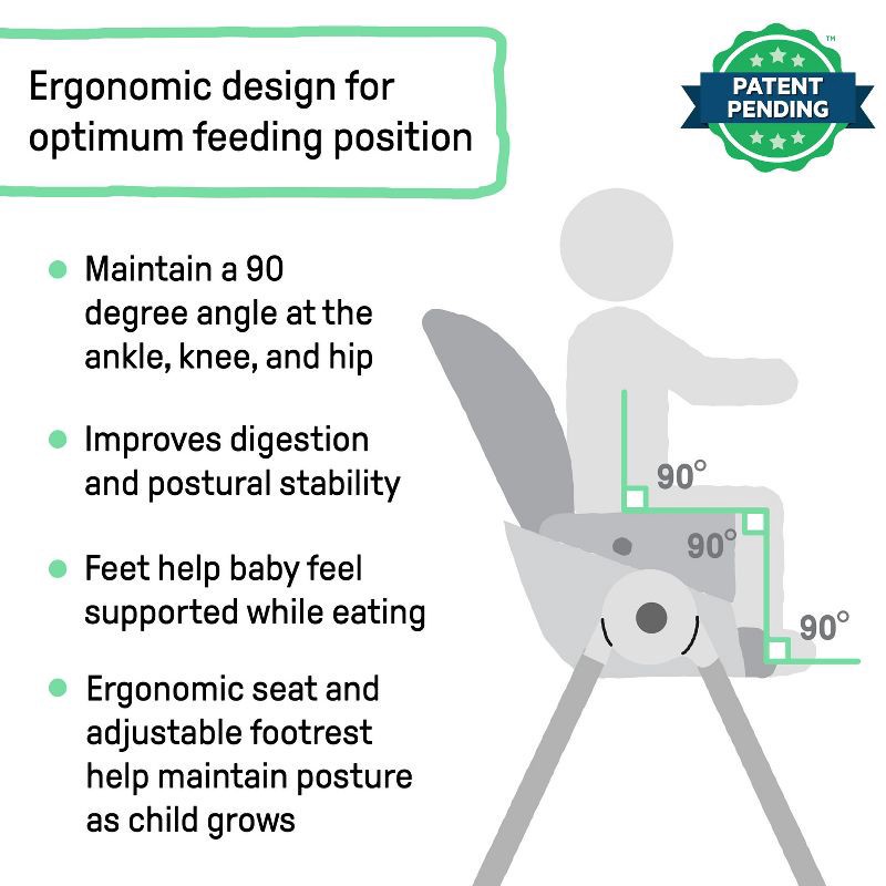 slide 4 of 15, Ingenuity Proper Positioner Create Up Multi-Mode Folding High Chair - Gray, 1 ct
