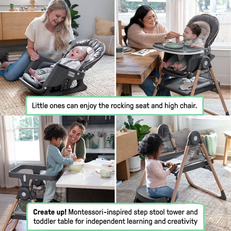 slide 5 of 15, Ingenuity Proper Positioner Create Up Multi-Mode Folding High Chair - Gray, 1 ct