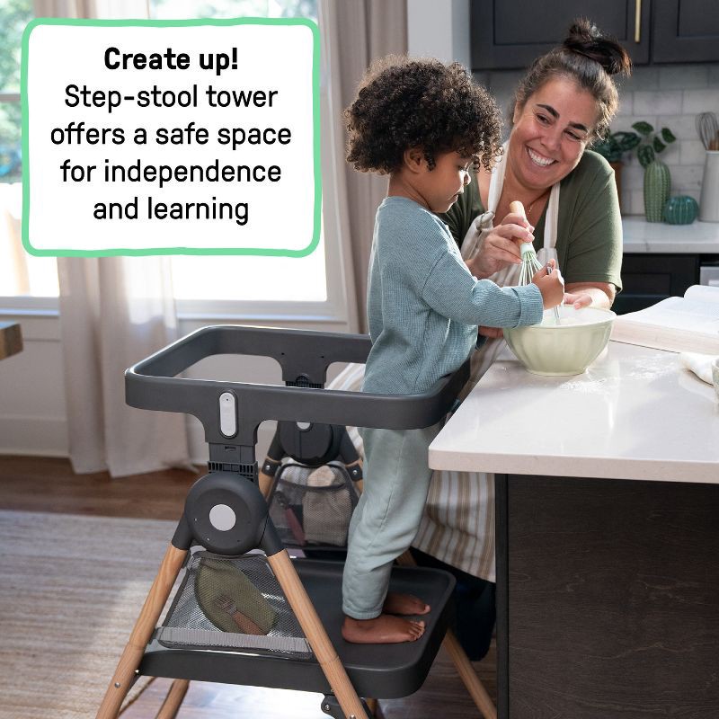 slide 9 of 15, Ingenuity Proper Positioner Create Up Multi-Mode Folding High Chair - Gray, 1 ct