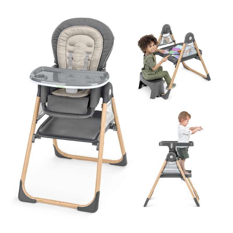 slide 1 of 15, Ingenuity Proper Positioner Create Up Multi-Mode Folding High Chair - Gray, 1 ct