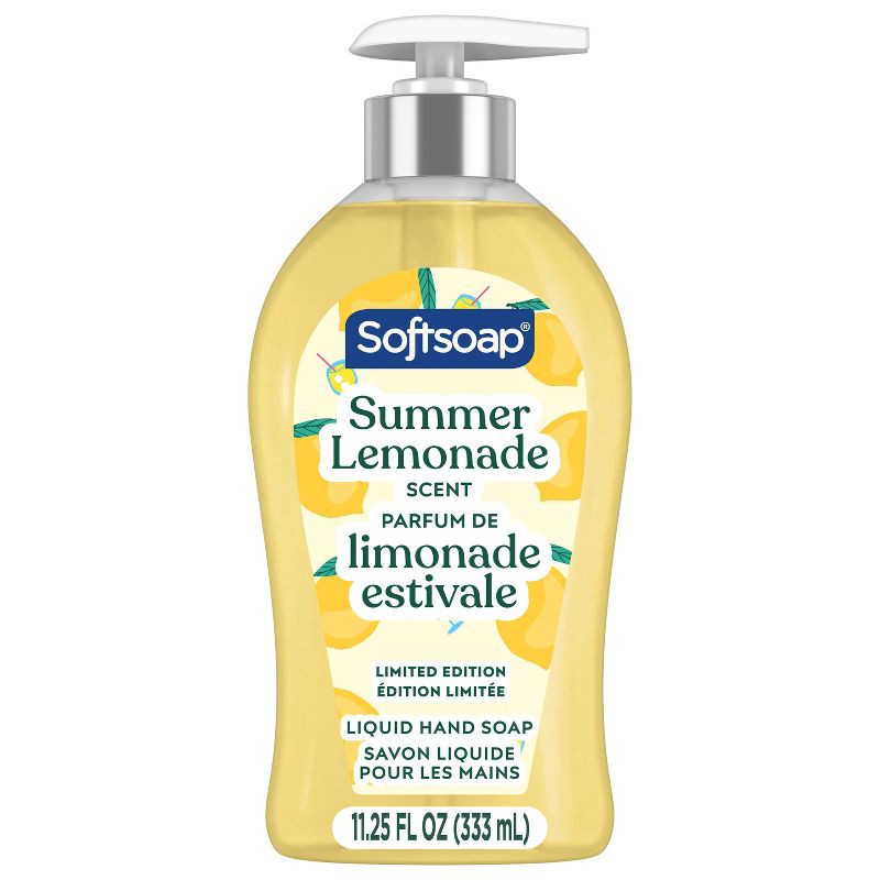slide 1 of 11, Softsoap Seasonal Summer Lemonade Liquid Hand Soap - 11.25 fl oz: Paraben-Free, Phthalate-Free, Plastic Pump, 11.25 fl oz
