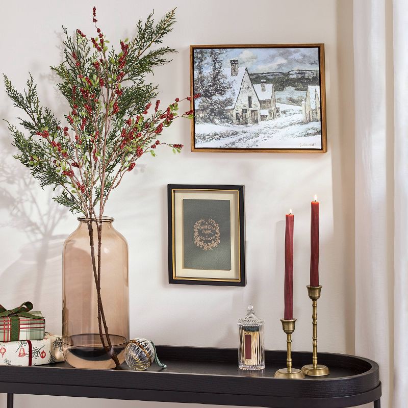 slide 2 of 3, Hearth & Hand with Magnolia 36" Red Winter Berry Artificial Stem - Hearth & Hand™ with Magnolia, 1 ct