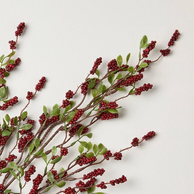 slide 3 of 3, Hearth & Hand with Magnolia 36" Red Winter Berry Artificial Stem - Hearth & Hand™ with Magnolia, 1 ct