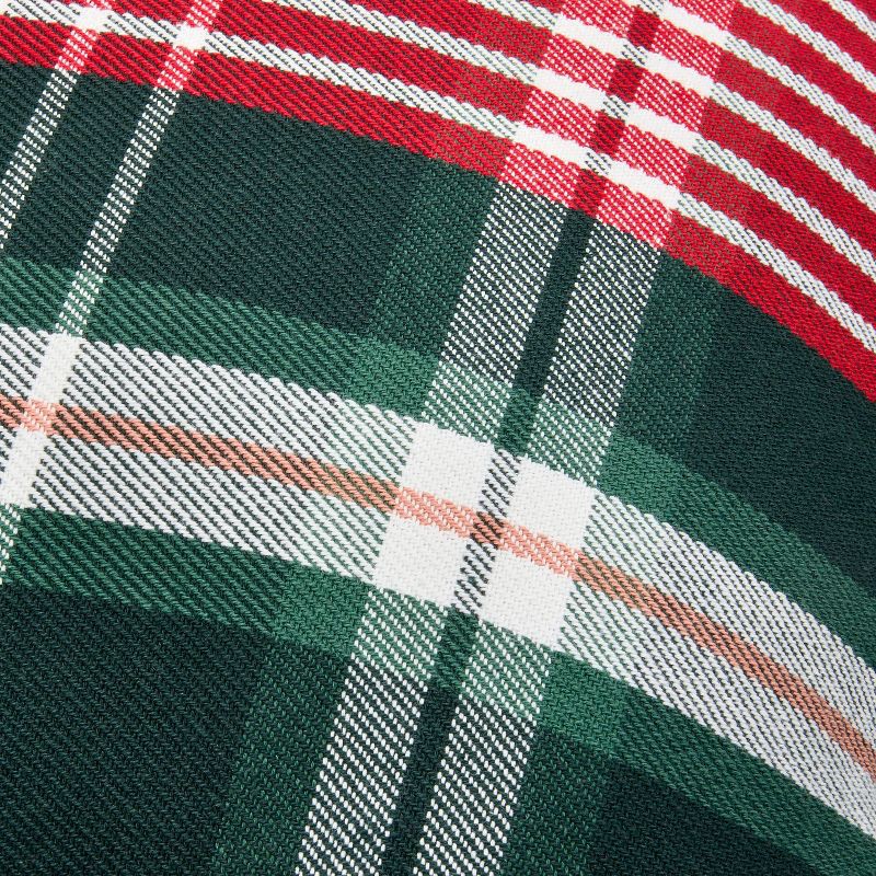 slide 3 of 4, Hearth & Hand with Magnolia 24"x24" Plaid Square Toss Pillow Red/Green - Hearth & Hand™ with Magnolia, 1 ct