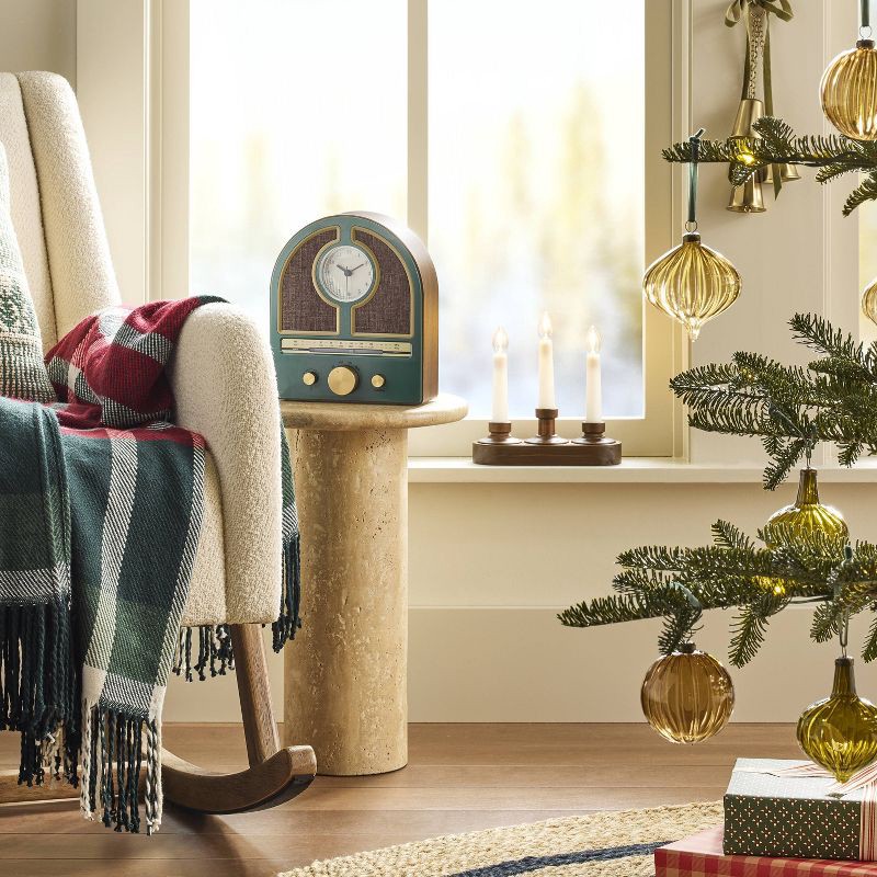 slide 4 of 4, Hearth & Hand with Magnolia 50"x60" Plaid Value Throw Blanket Red/Green - Hearth & Hand™ with Magnolia, 1 ct