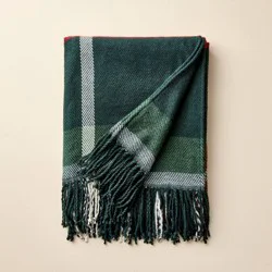 Hearth & Hand with Magnolia 50"x60" Plaid Value Throw Blanket Red/Green - Hearth & Hand™ with Magnolia