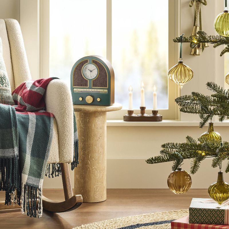 slide 2 of 5, Hearth & Hand with Magnolia Vintage Portable AM/FM Radio Wood and Green - Hearth & Hand™ with Magnolia, 1 ct