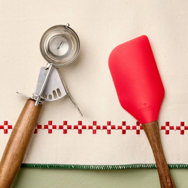 slide 3 of 3, Hearth & Hand with Magnolia 3pc Baking Bundle Spatula with Cookie Scoop and Kitchen Towel - Hearth & Hand™ with Magnolia, 3 ct