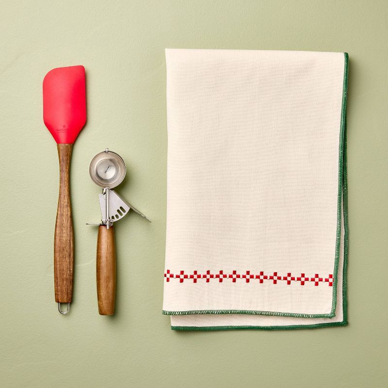 slide 1 of 3, Hearth & Hand with Magnolia 3pc Baking Bundle Spatula with Cookie Scoop and Kitchen Towel - Hearth & Hand™ with Magnolia, 3 ct