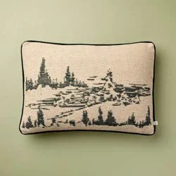 Hearth & Hand with Magnolia 14"x20" Snowy Icon Lumbar Pillow Cream - Hearth & Hand™ with Magnolia