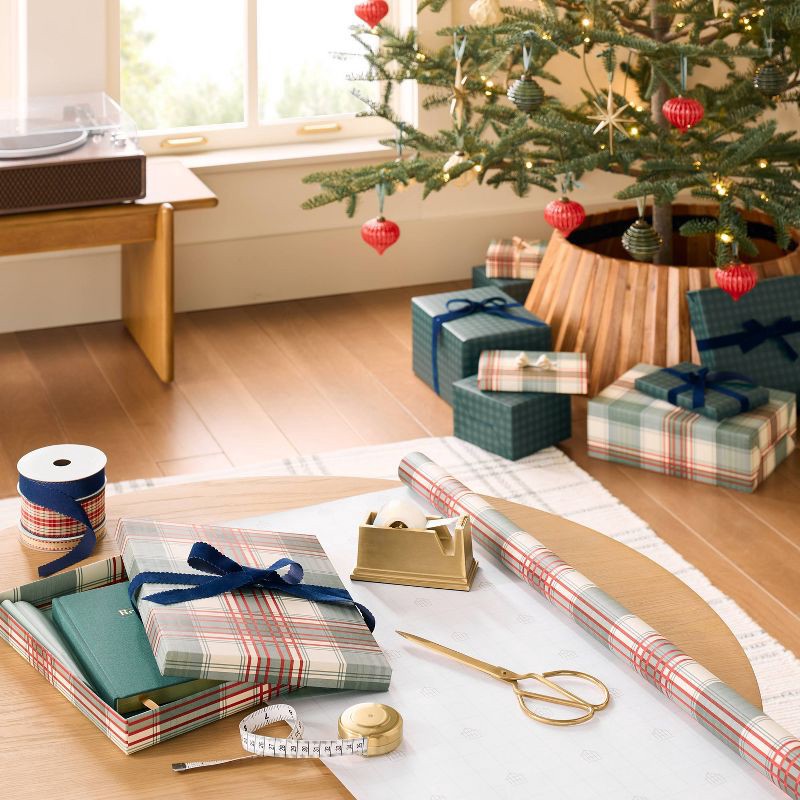 slide 2 of 3, Hearth & Hand with Magnolia 3pc Brass Scissor with Measuring Tape and Tape Dispenser Set - Hearth & Hand™ with Magnolia, 3 ct