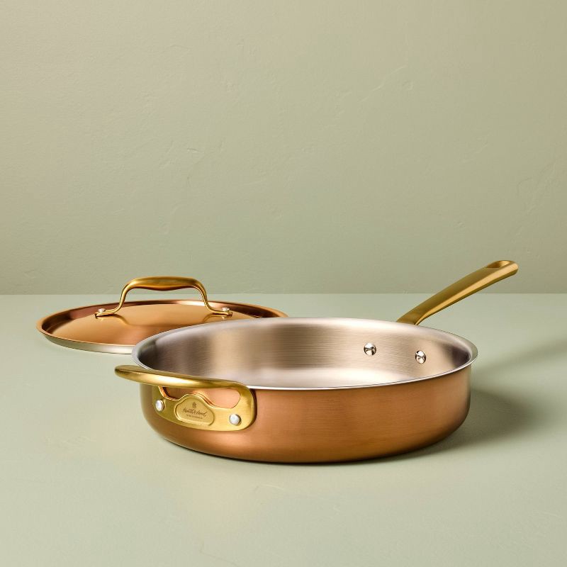 slide 3 of 4, Hearth & Hand with Magnolia 4qt 11" 2pc Stainless Steel Fry Pan Copper - Hearth & Hand™ with Magnolia, 4 qt, 2 ct