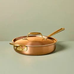 Hearth & Hand with Magnolia 4qt 11" 2pc Stainless Steel Fry Pan Copper - Hearth & Hand™ with Magnolia