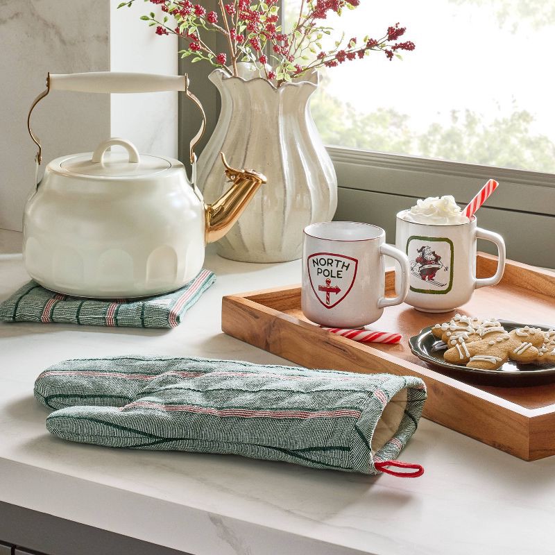 slide 2 of 3, Hearth & Hand with Magnolia 12.5oz Holiday Mug Skiing Santa - Hearth & Hand™ with Magnolia, 12.5 oz