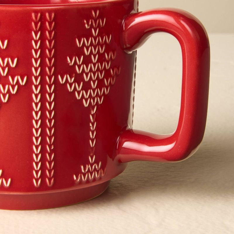 slide 3 of 3, Hearth & Hand with Magnolia Set of 2 14oz Holiday Mug Fairisle Green/Red - Hearth & Hand™ with Magnolia, 14 oz