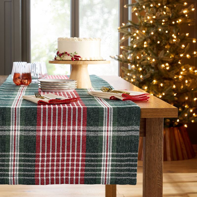 slide 2 of 3, Hearth & Hand with Magnolia 90"x20" Signature Plaid Table Runner - Hearth & Hand™ with Magnolia, 1 ct