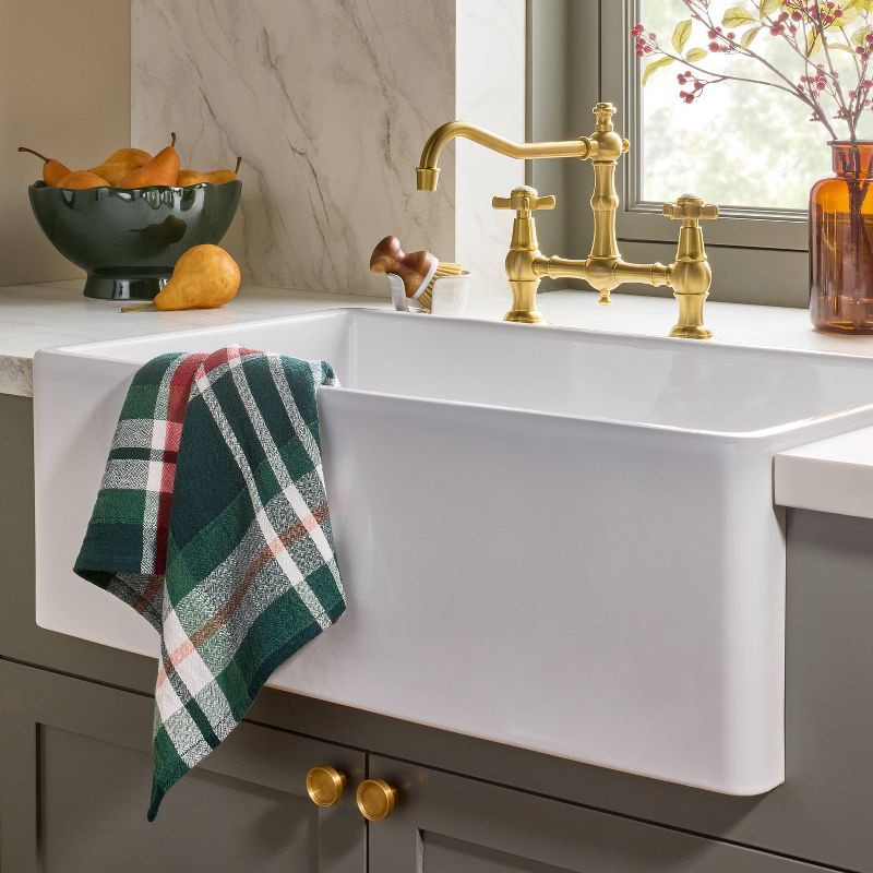 slide 2 of 3, Hearth & Hand with Magnolia Flour Sack Towel Signature Plaid - Hearth & Hand™ with Magnolia, 1 ct