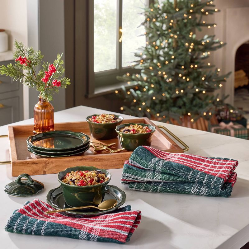 slide 2 of 3, Hearth & Hand with Magnolia 4pc Signature Plaid Cloth Napkins - Hearth & Hand™ with Magnolia, 4 ct