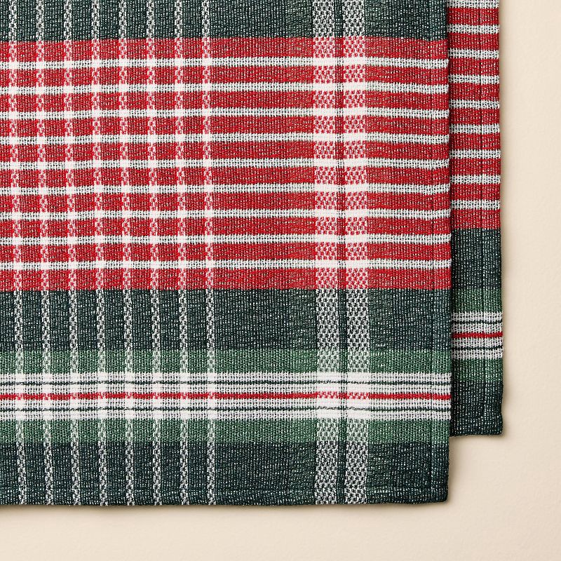 slide 3 of 3, Hearth & Hand with Magnolia 4pc Signature Plaid Cloth Napkins - Hearth & Hand™ with Magnolia, 4 ct