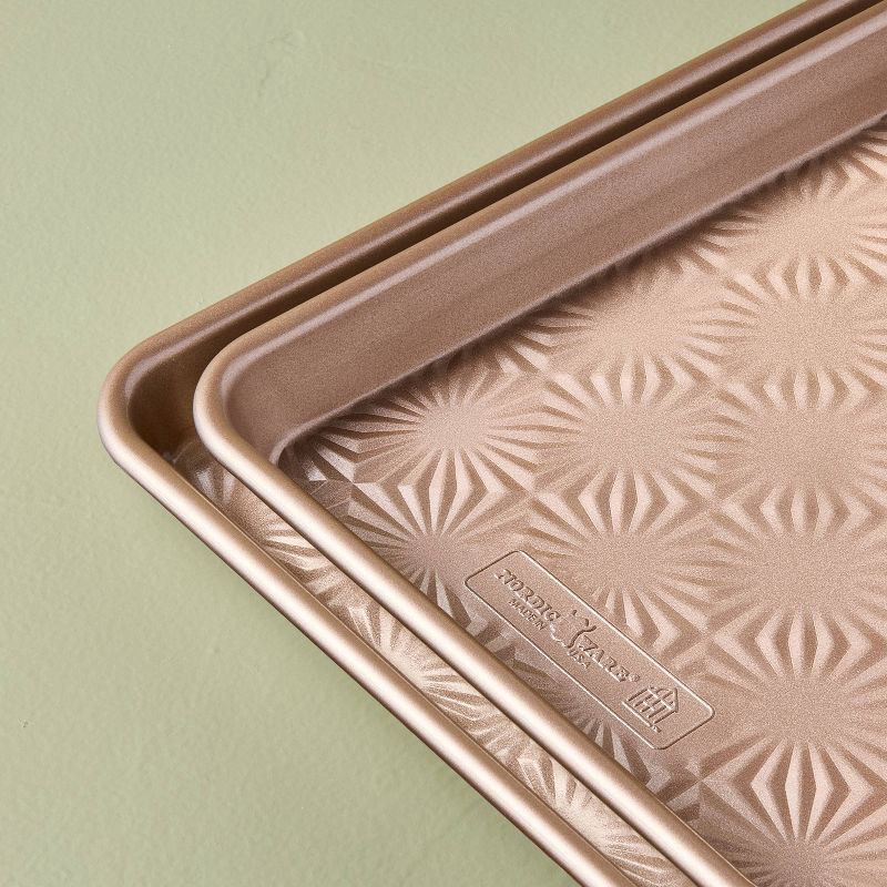 slide 3 of 3, Hearth & Hand with Magnolia Set of 2 Nordic Ware Nonstick Cookie Sheet Bronze - Hearth & Hand™ with Magnolia, 1 ct