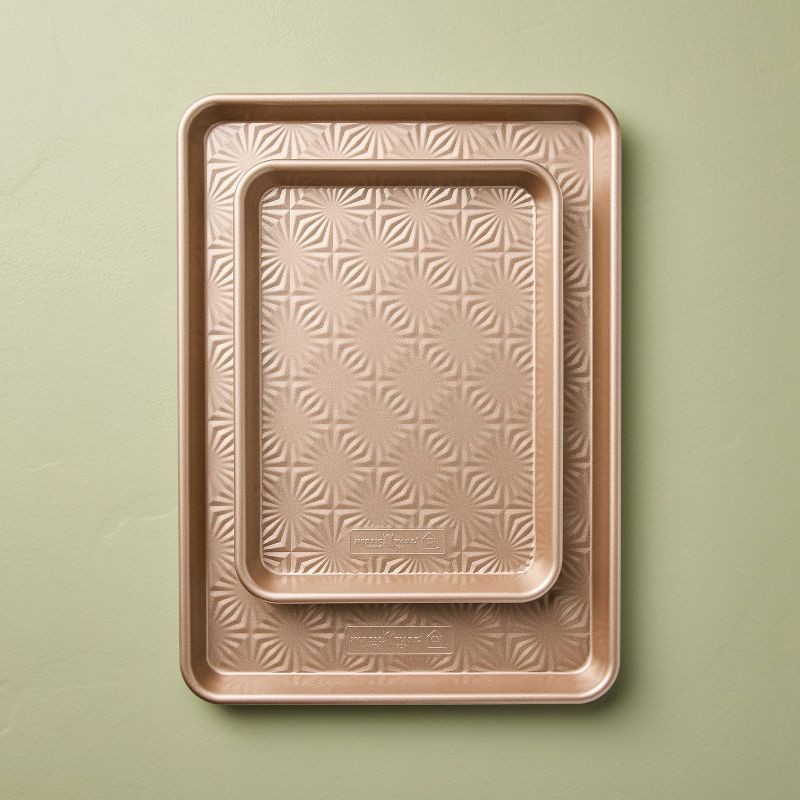 slide 1 of 3, Hearth & Hand with Magnolia Set of 2 Nordic Ware Nonstick Cookie Sheet Bronze - Hearth & Hand™ with Magnolia, 1 ct