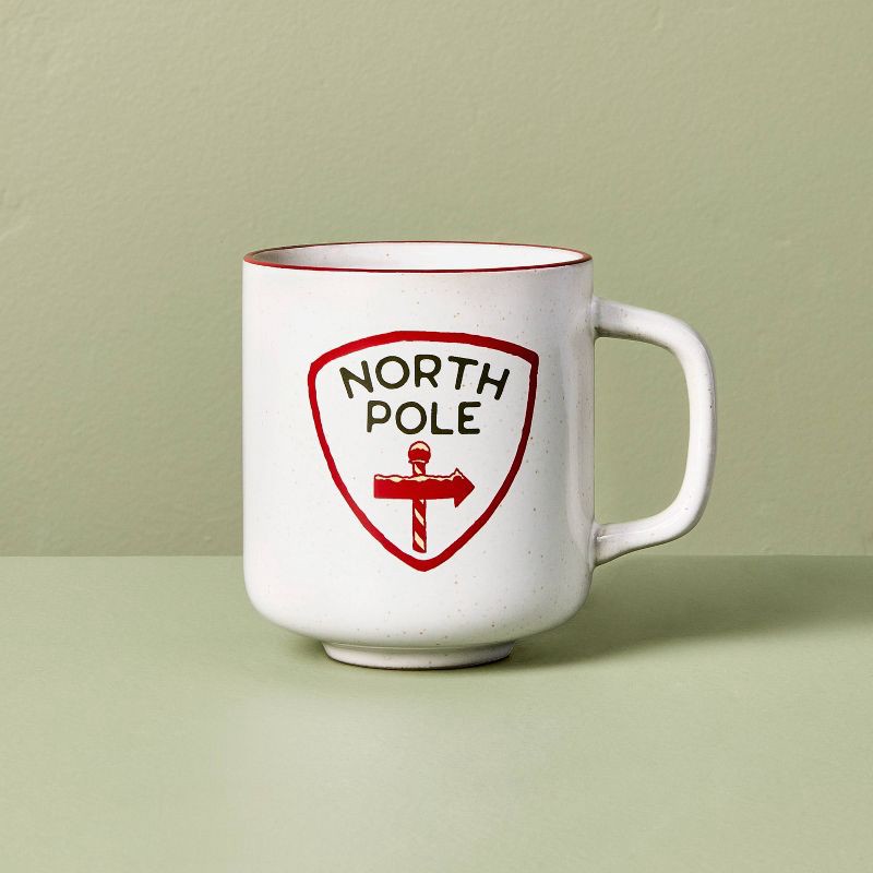 slide 1 of 3, Hearth & Hand with Magnolia 12.5oz 'North Pole' Holiday Mug - Hearth & Hand™ with Magnolia, 12.5 oz