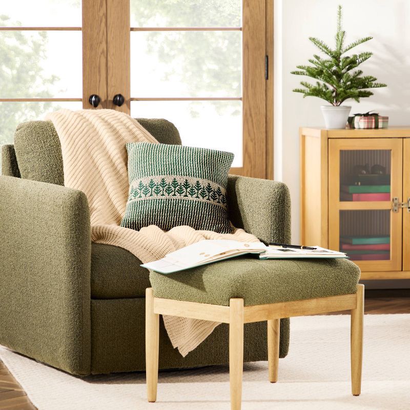 slide 2 of 3, Hearth & Hand with Magnolia 50"x60" Knit Value Throw Blanket Oatmeal - Hearth & Hand™ with Magnolia, 1 ct