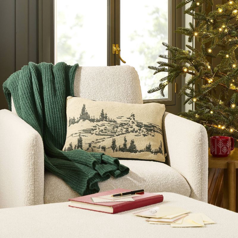 slide 2 of 3, Hearth & Hand with Magnolia 50"x60" Knit Value Throw Blanket Green - Hearth & Hand™ with Magnolia, 1 ct