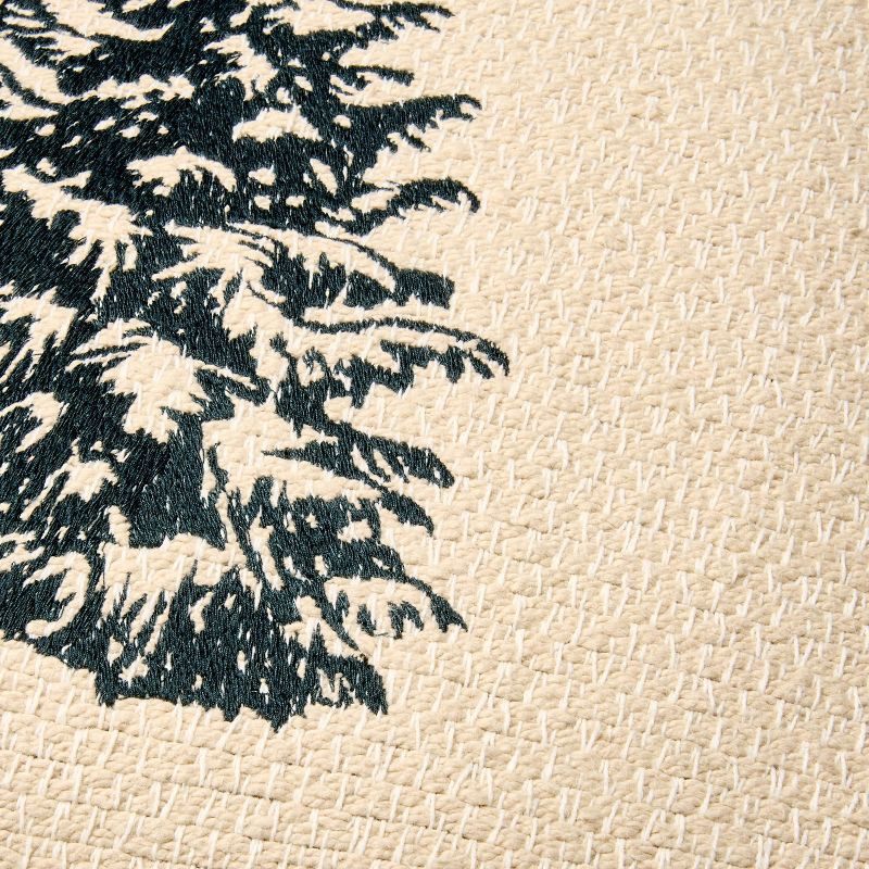 slide 3 of 4, Hearth & Hand with Magnolia 16"x16" Tree Icon Toss Square Pillow Cream/Red Edge - Hearth & Hand™ with Magnolia, 1 ct