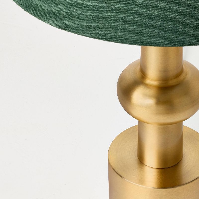 slide 4 of 4, Hearth & Hand with Magnolia Vintage Brass with Green Shade Table Lamp - Hearth & Hand™ with Magnolia, 1 ct