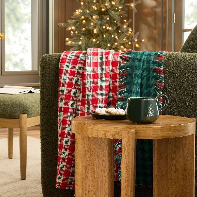 slide 2 of 3, Hearth & Hand with Magnolia 13.5oz Stoneware Debossed Tree Holiday Mug Green - Hearth & Hand™ with Magnolia, 13.5 oz