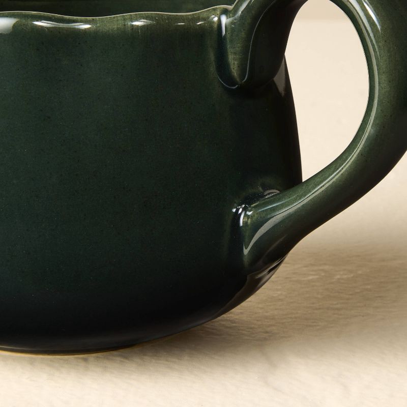slide 3 of 3, Hearth & Hand with Magnolia 13.5oz Stoneware Debossed Tree Holiday Mug Green - Hearth & Hand™ with Magnolia, 13.5 oz