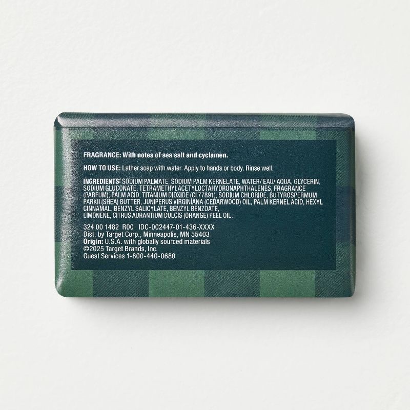 slide 4 of 4, Hearth & Hand with Magnolia Salt Scented Bar Soap Green Gingham 5oz - Hearth & Hand™ with Magnolia, 5 oz