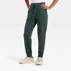 Girls' Soft Stretch Jogger Pants - All In Motion™ Dark Green S