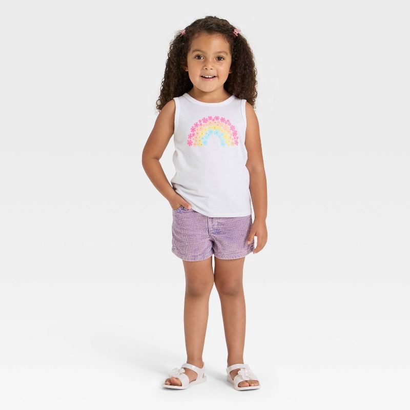 slide 3 of 3, Toddler Girls' Corduroy Shorts - Cat & Jack™ Lavender Mauve 12M, 1 ct