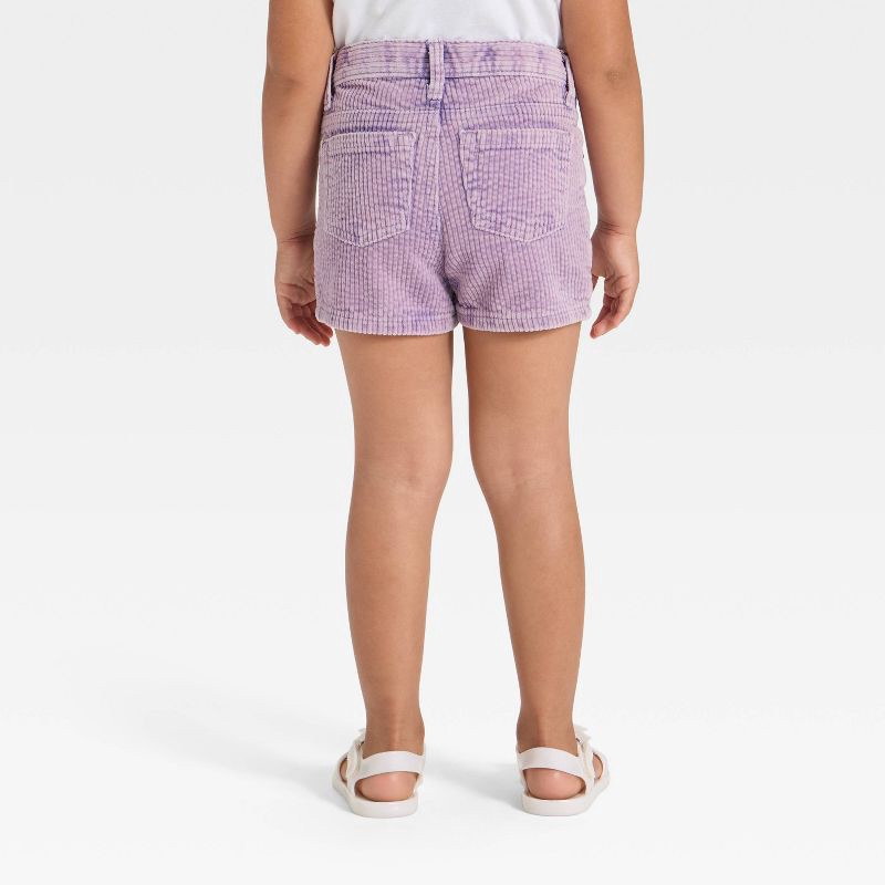 slide 3 of 3, Toddler Girls' Corduroy Shorts - Cat & Jack™ Lavender Mauve 4T, 1 ct