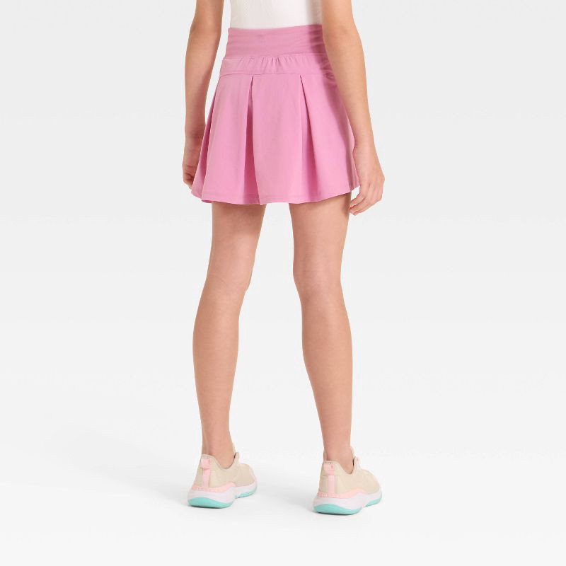 slide 2 of 3, Girls' Woven Skort - All In Motion™ Rose Pink L, 1 ct