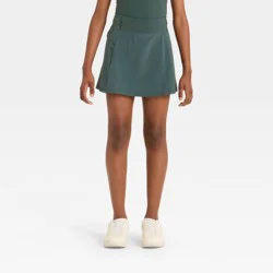 Girls' Woven Skort - All In Motion™ Dark Green XS