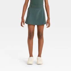 Girls' Woven Skort - All In Motion™ Dark Green S