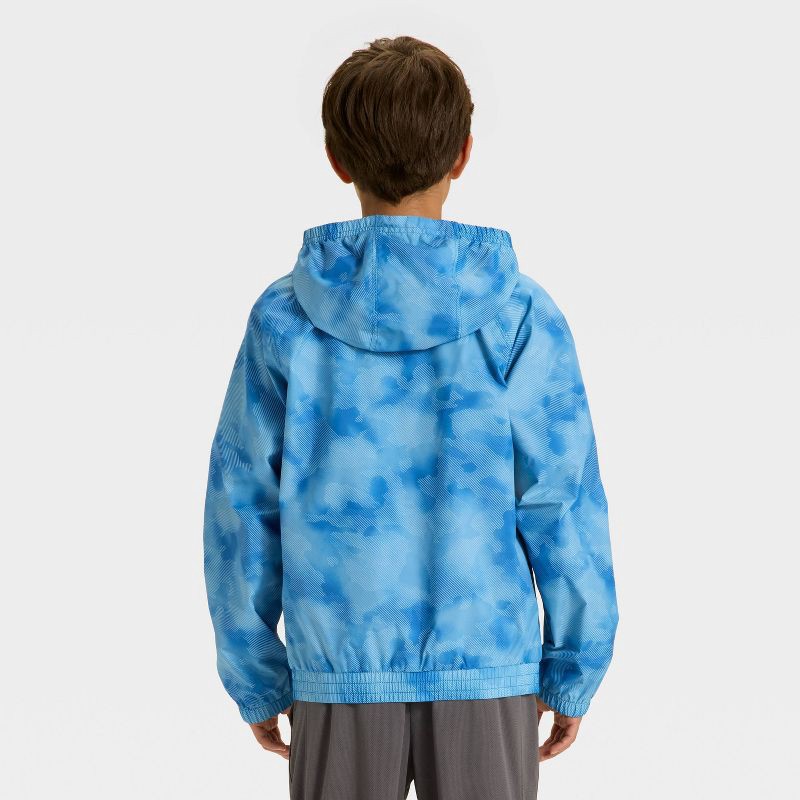 slide 2 of 3, Boys' Tie-Dye Windbreaker Jacket - All In Motion™ Blue XS, 1 ct