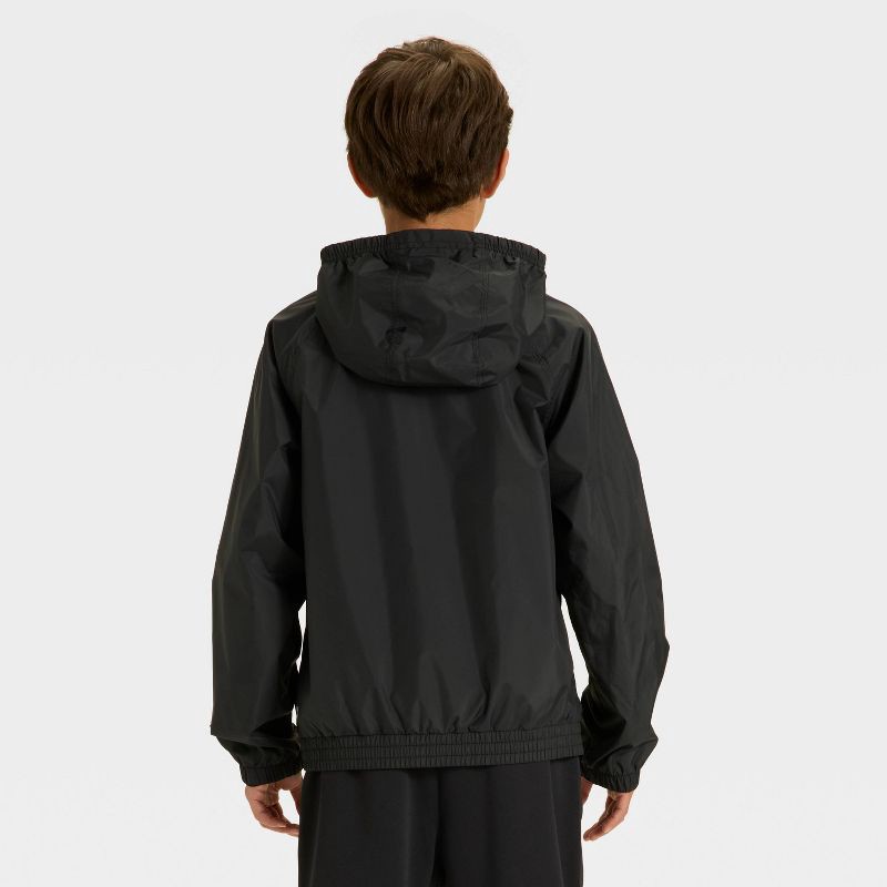 slide 2 of 3, Boys' Solid Windbreaker Jacket - All In Motion™ Black M, 1 ct