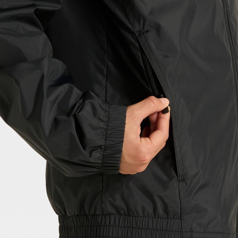 slide 3 of 3, Boys' Solid Windbreaker Jacket - All In Motion™ Black L, 1 ct