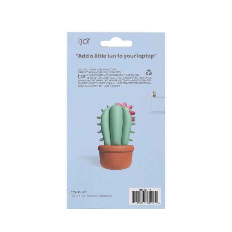 slide 4 of 4, iJoy Molded Laptop Sticker - Cactus, 1 ct