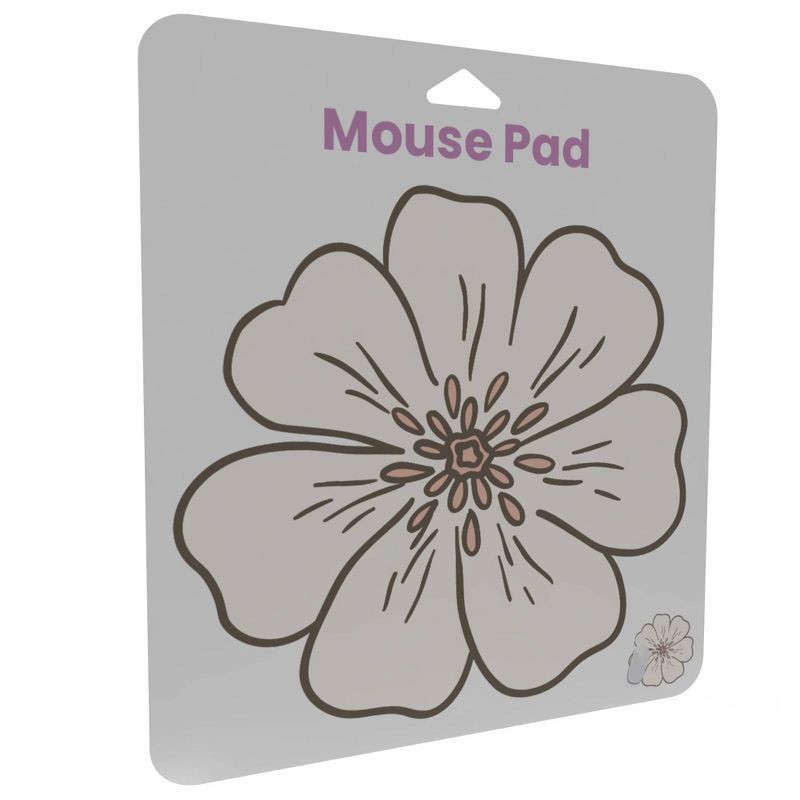 slide 1 of 3, IJoy Fabric Mouse Pad - Flower: Slim Design Computer Accessory, Rubber Material, 1 ct