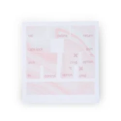 IJoy Keyboard Decals - Pink Marble: Self-Adhesive PVC Accessory