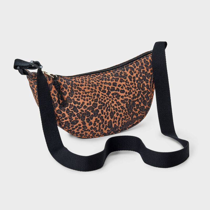 slide 3 of 5, Essential Crescent Sling Crossbody Bag - Universal Thread™ Leopard, 1 ct